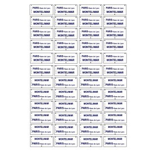 1/32, planche autocollante de 48 plaques de destinations.