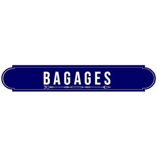 Ma plaque de gare rectangulaire oreilles fond uni liseret fleche