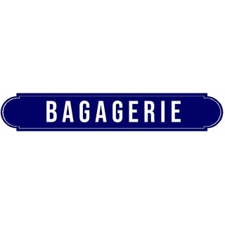 Ma plaque de gare rectangulaire oreilles fond uni liseret