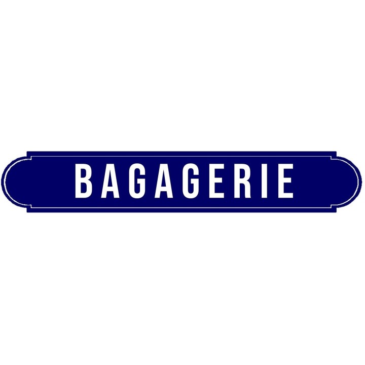 Ma plaque de gare rectangulaire oreilles fond uni liseret