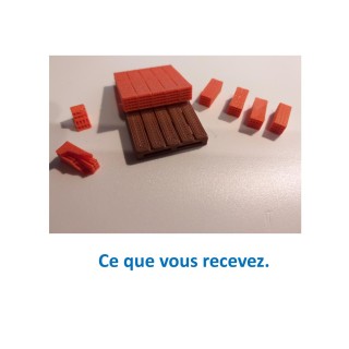 Palette entamée de briques