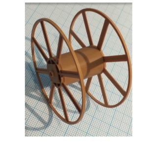 Touret Sncf de câble, vide, en métal. Echelle zéro 1/43,5