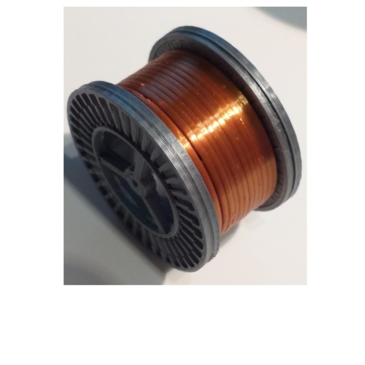 Touret métal pour cuivre ou fil caténaire, 32 mm de diamètre, plein, petit modèle. Echelle zéro 1/43,5
