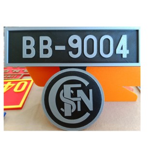 Plaque Frontale BB 9004, impression 3D. Largeur : 17 CM.