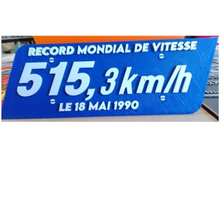 Plaque du Record mondial de vitesse à 515,3 km/h, rame Tgv n° 325