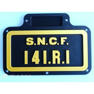 141 R 1 Plaque de numérotation personnalisable, réalisée en impression 3D, longueur 240 mm