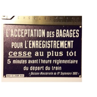 Plaque "Ne traversez pas "Train Jaune, format carte postale 15 x 10,5