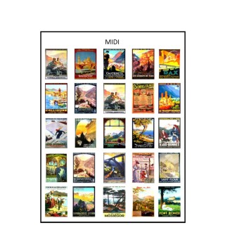 Affiches Chemin de fer du Midi 1/43,5 échelle zéro