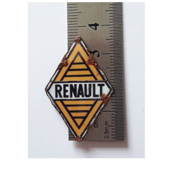 Plaque émaillée Losange Renault 1959 1/43,5-1/87