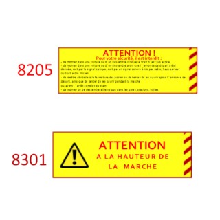 Plaque de sécurité de gares 8205-8301 échelle zéro