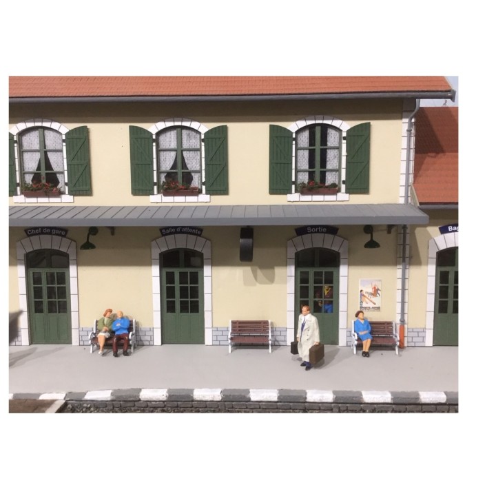 Plaques de gares. Bleues
