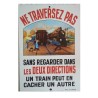 Plaques passage à niveau
